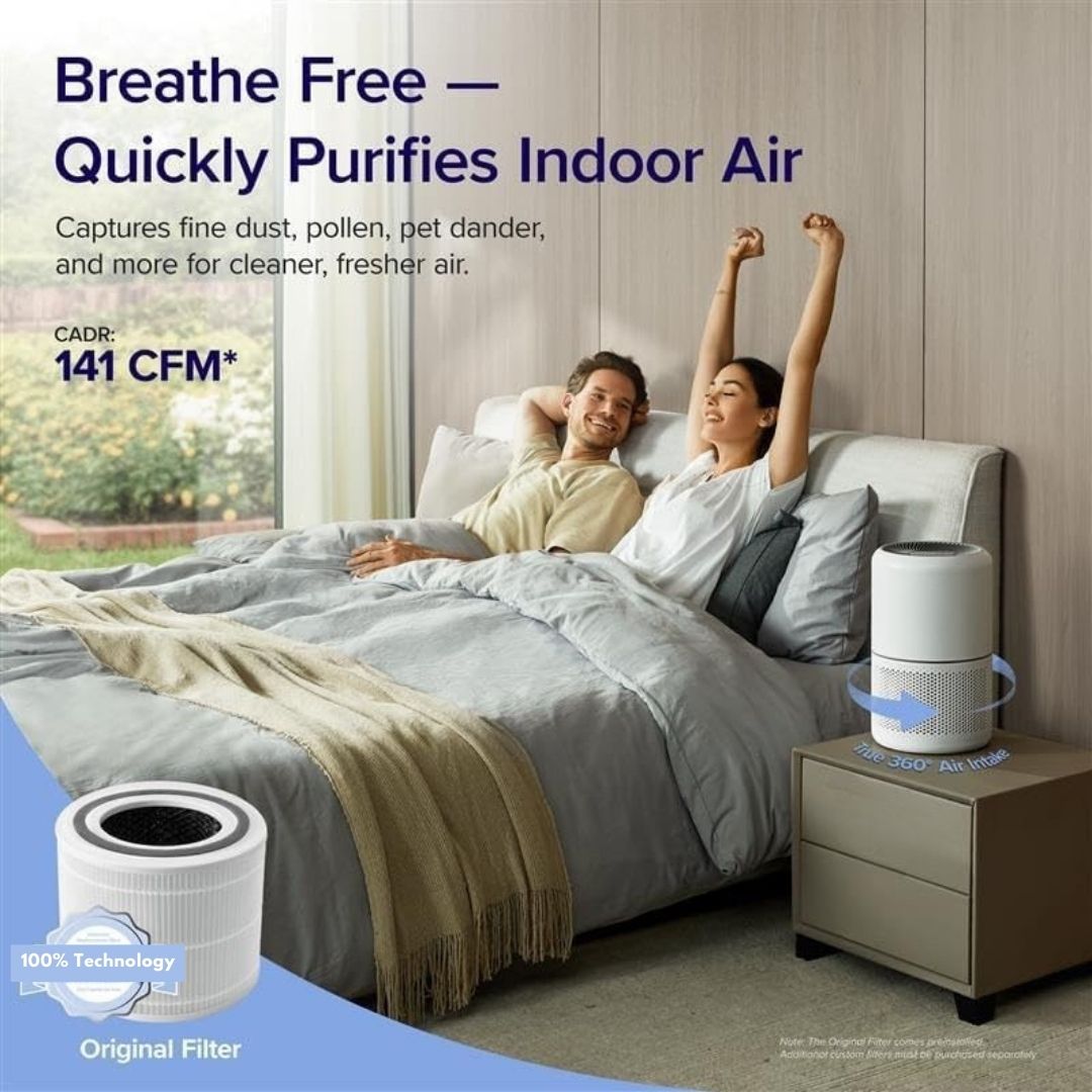 Premium Purifier for Home Allergies Pets Hair in Bedroom