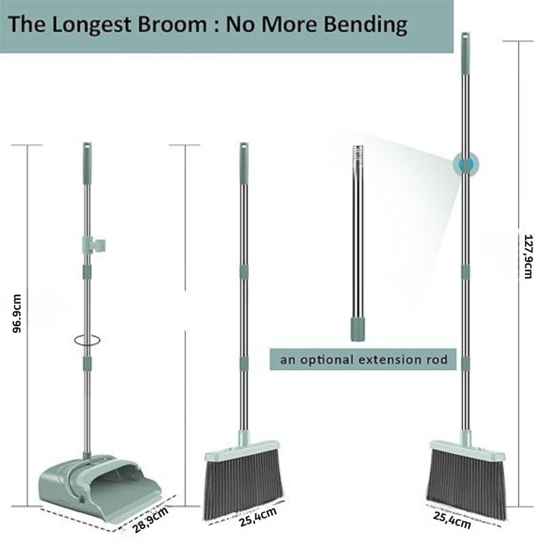 Premium Broom and Dustpan Set