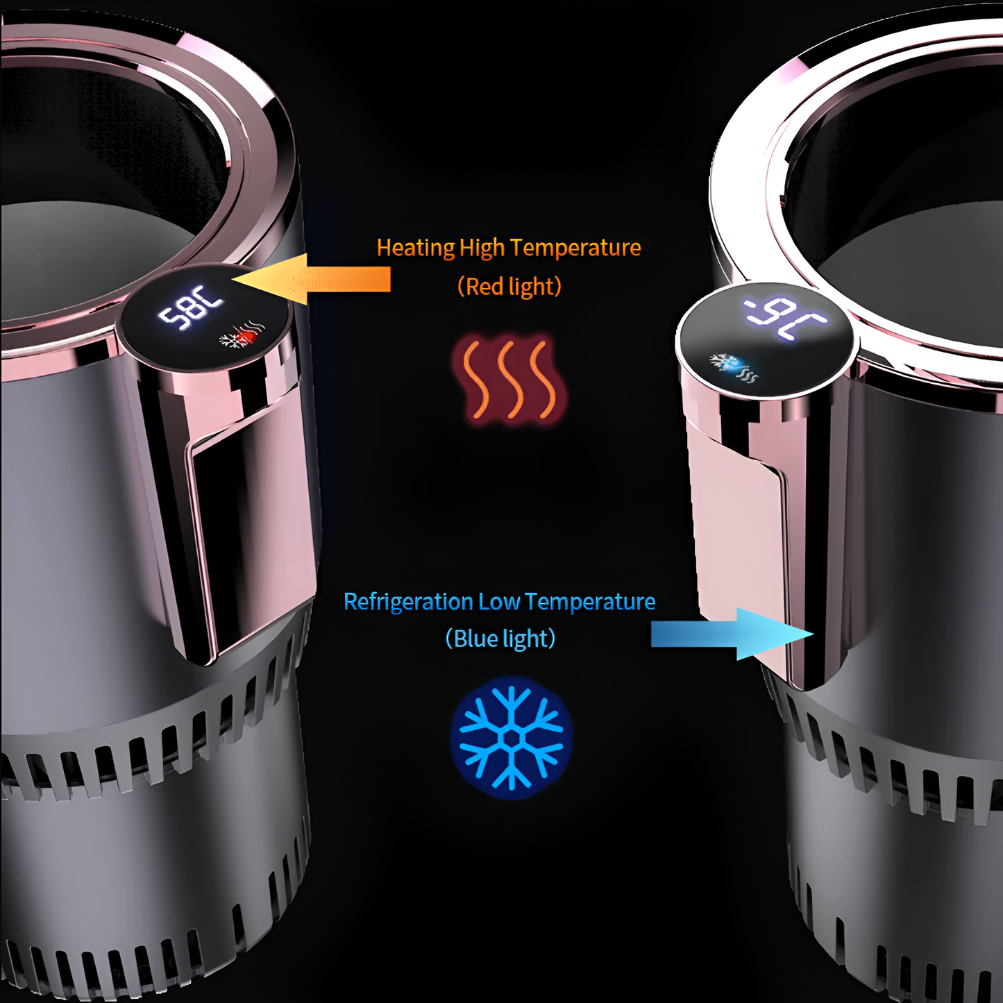 Premium in 1 Smart Car Cup Warmer Cooler with Digital Display