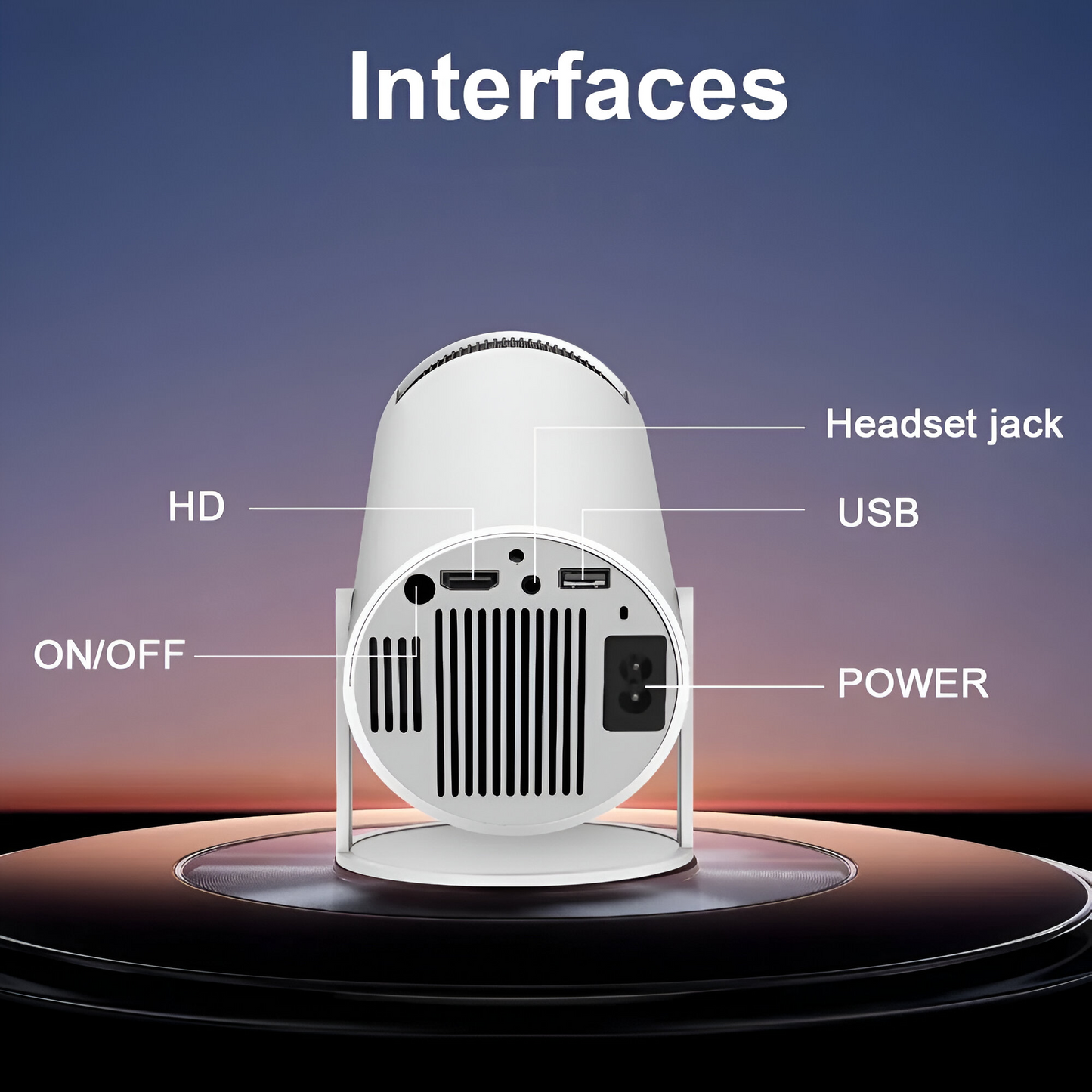 Premium Video Projector With WiFi6 and Bluetooth 5.0