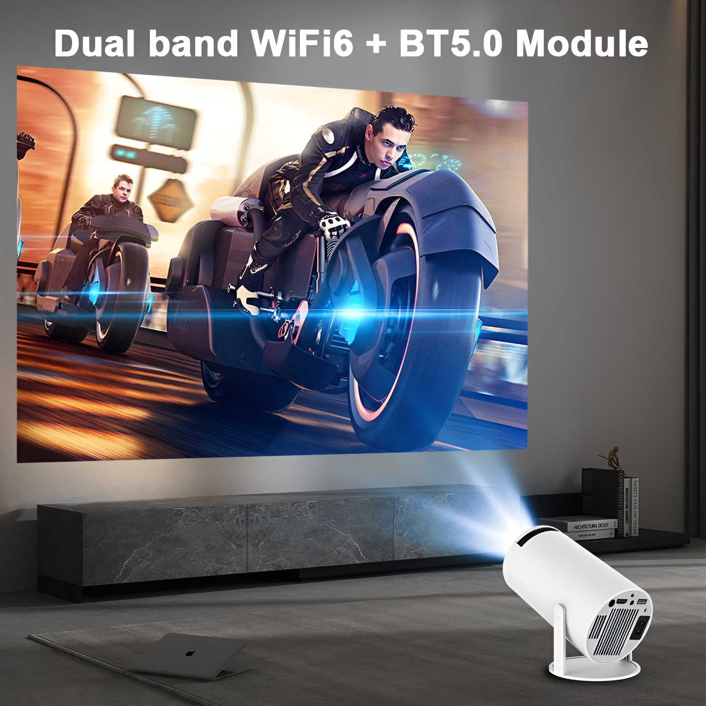 Premium Video Projector With WiFi6 and Bluetooth 5.0