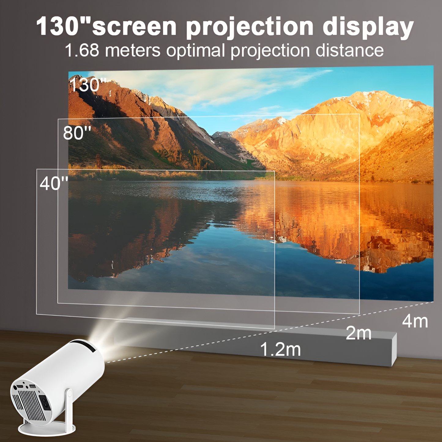 Premium Video Projector With WiFi6 and Bluetooth 5.0