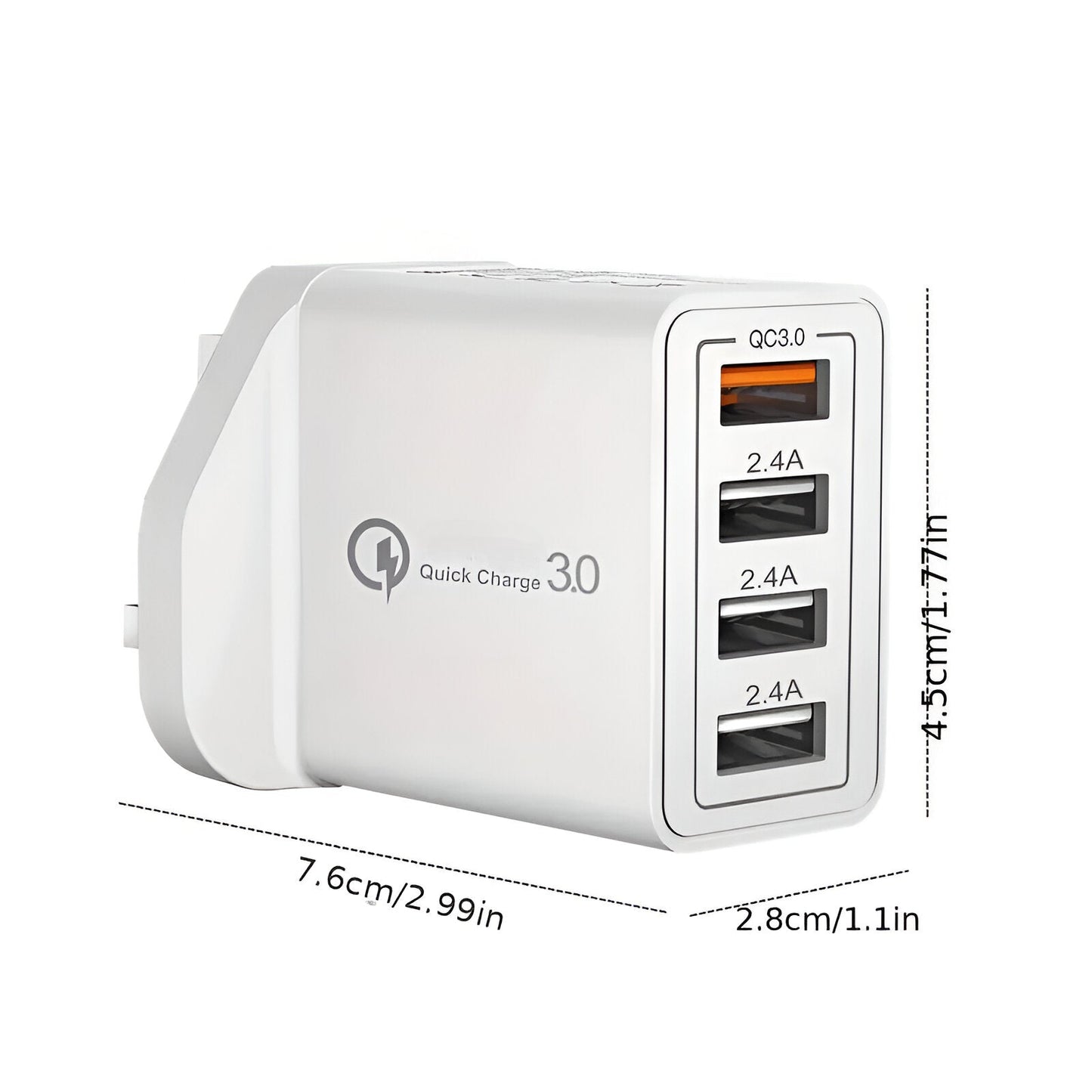 Premium USB Fast Charger - UK Plug
