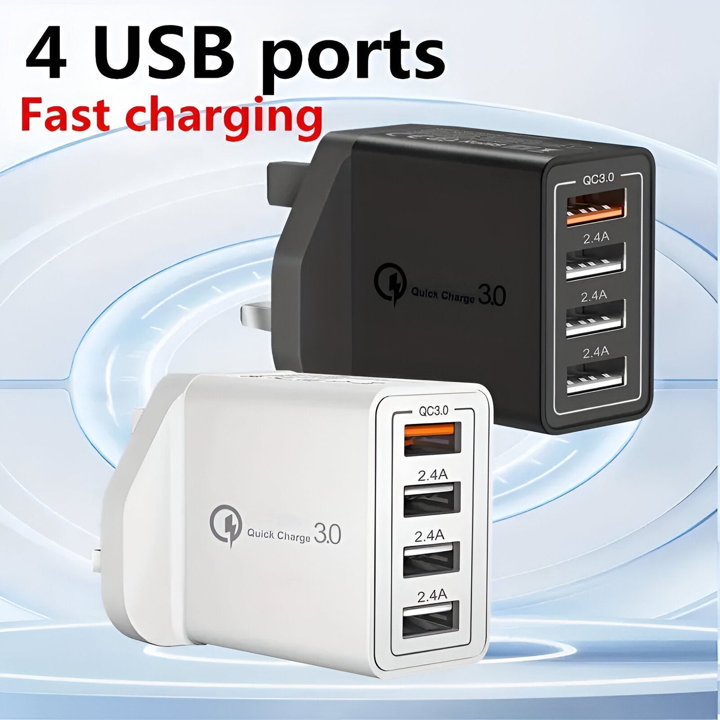 Premium USB Fast Charger - UK Plug