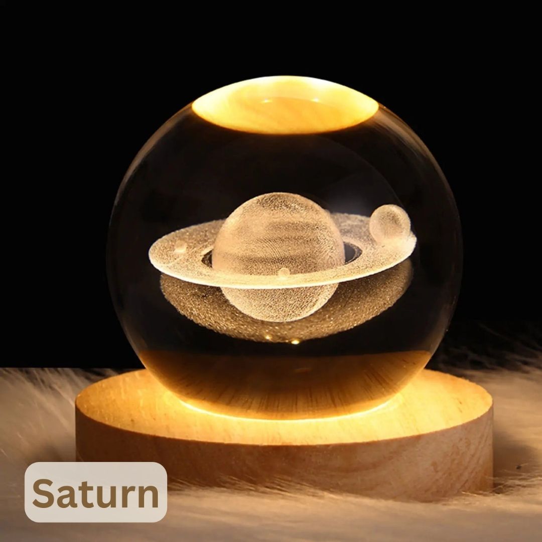 Premium Cosmic Lights: The Galaxy, Saturn and the Moon