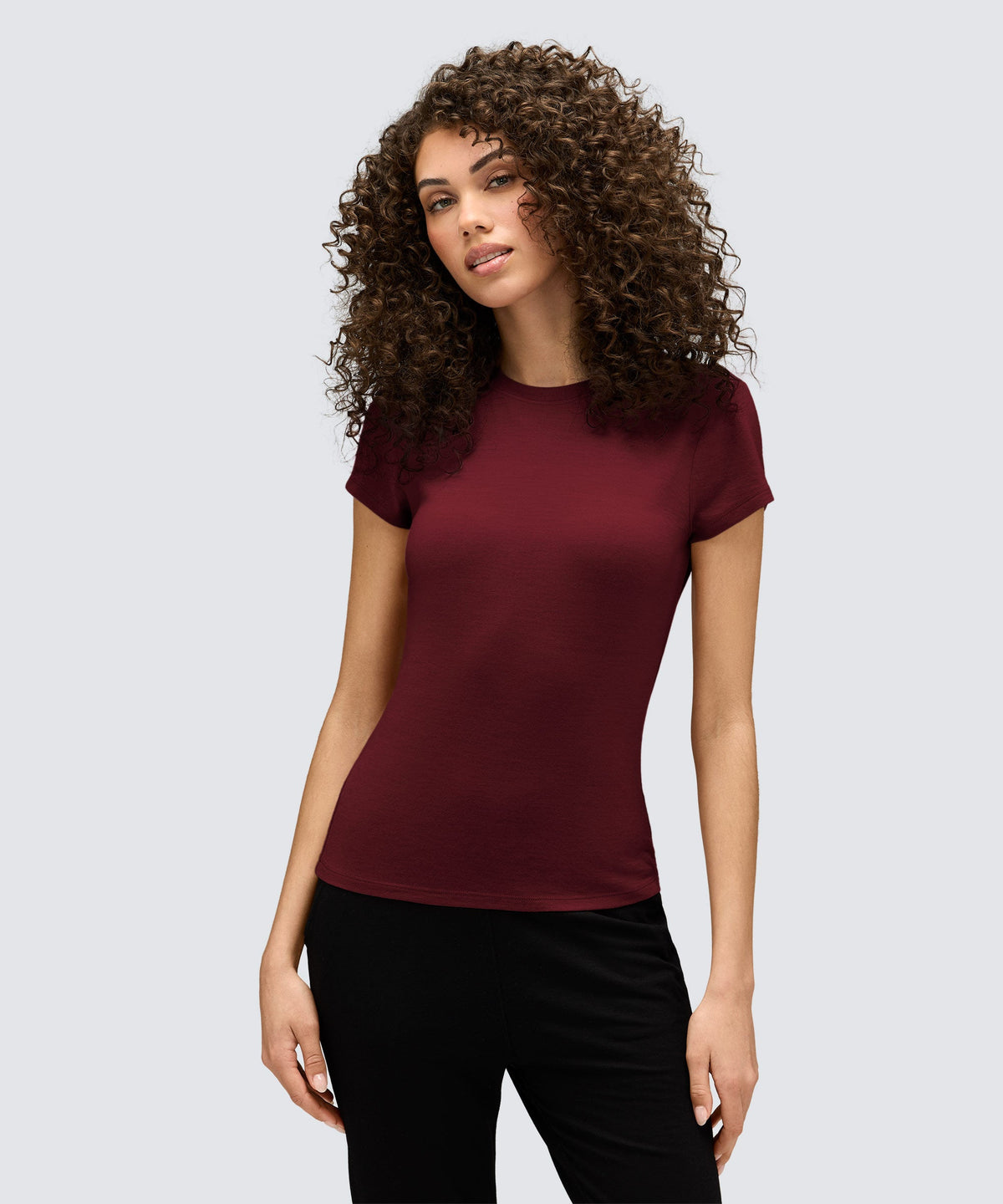 Women's Slim Merino Crew Neck T-Shirt